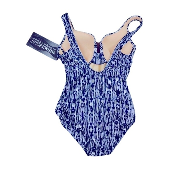 MIRACLESUIT Women Silver Shores Escape Underwire One-Piece Swimsuit Criss Cross - Picture 12 of 16